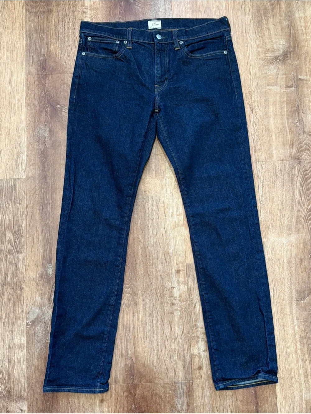 J. Crew 484 Jeans Mens 34x34 Blue Kurabo Japanese Denim Slim Tapered Fit Dark